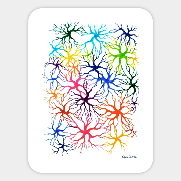 Colorful neural network Sticker by CORinAZONe